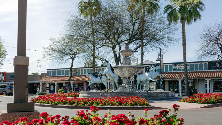 A sculpture in Old Town Scottsdale