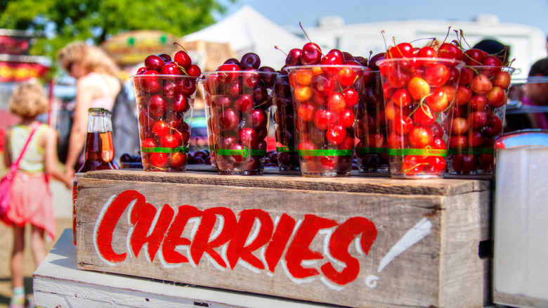 A cherry stand in Traverse City