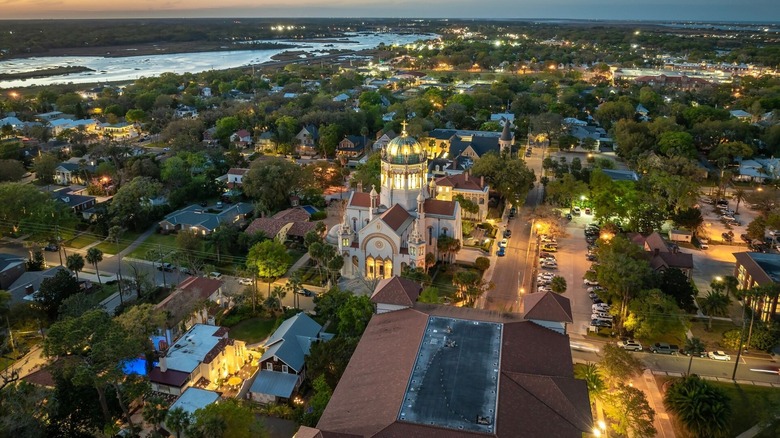 An aerial view of Brooksville, Florida