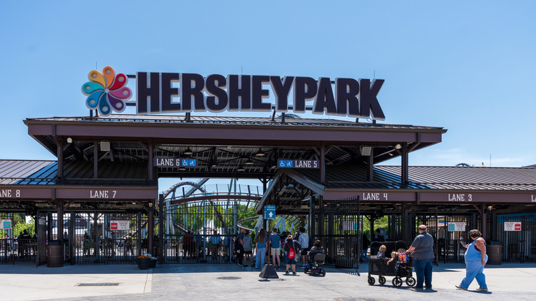 Entrance to Hershey Park in Hershey, Pennsylvania