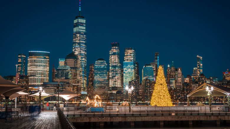 The bright lights of New York lit up at Christmas