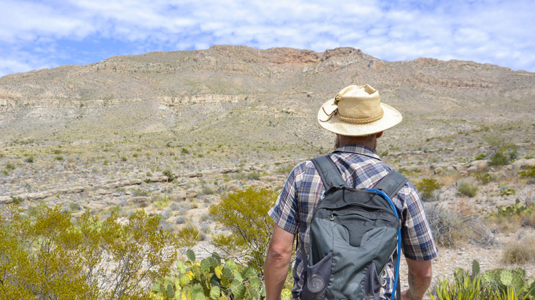 A hiker exploring Big Bend National Park