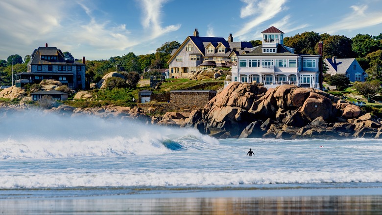 sunny day on beach gloucester massachusetts