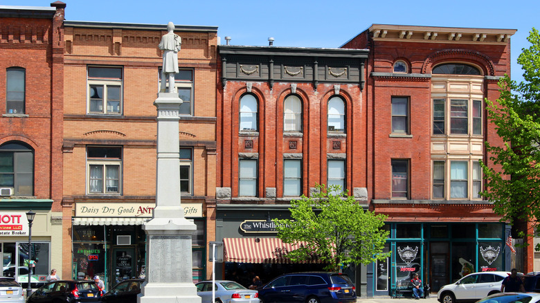 The 1888 Soldiers Monument on Front and Low streets in Ballston Spa, New York