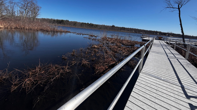 The fishing pier at Ballston Lake