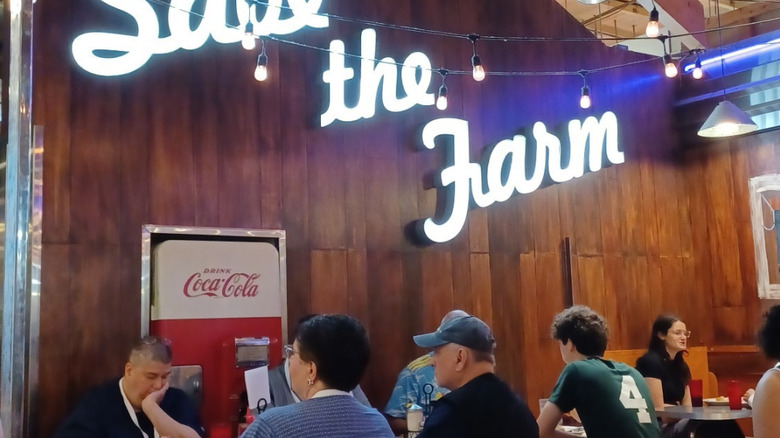 People eating inside Down Home Diner