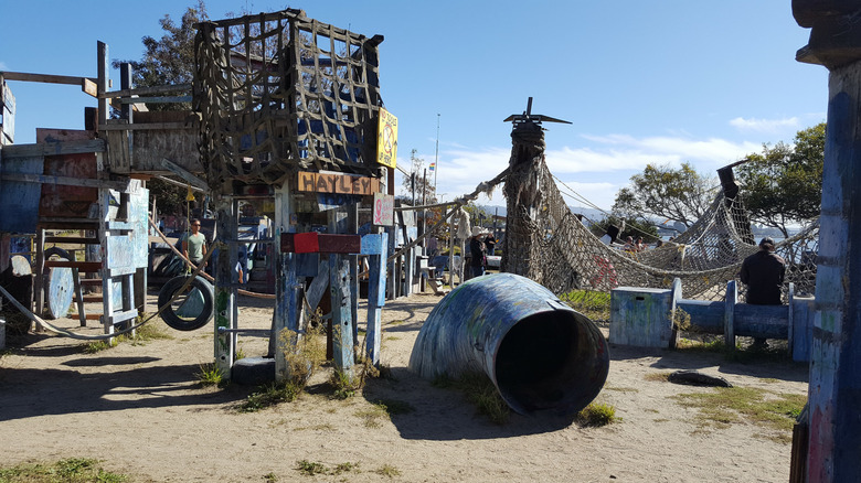 Kids build and play at Adventure Playground