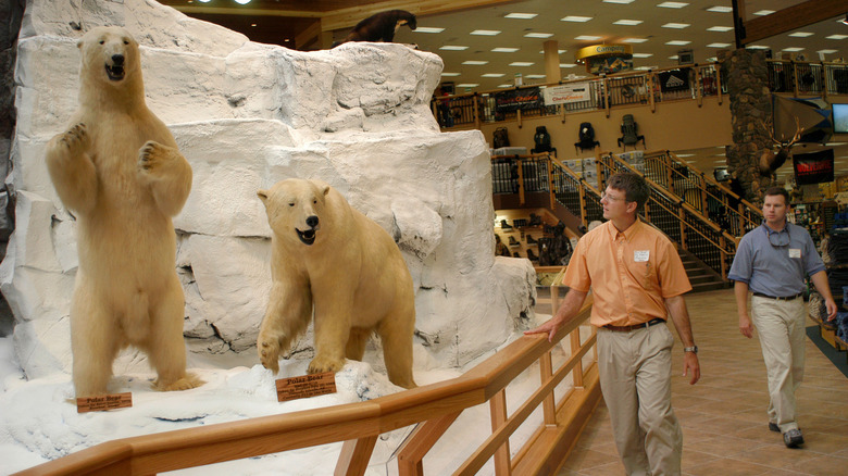 Polar bear game trophies on display at America's largest Cabela's in Pennsylvania