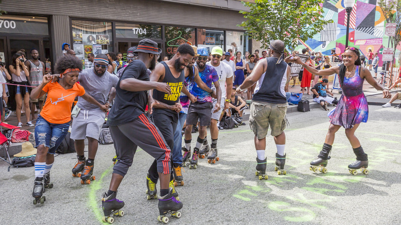 Skating club at past Artscape event
