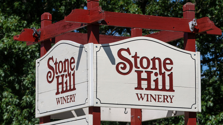 Sign for Missouri's oldest winery in Hermann