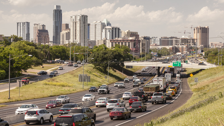 Freeway traffic in Austin, Texas