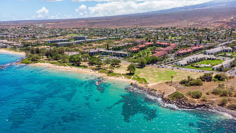 Aerial view of Kamaole Sand Beach III, Kihei, Maui, Hawaii