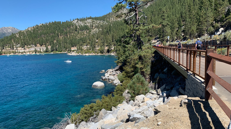 Tahoe East Shore Trail alongside Lake Tahoe