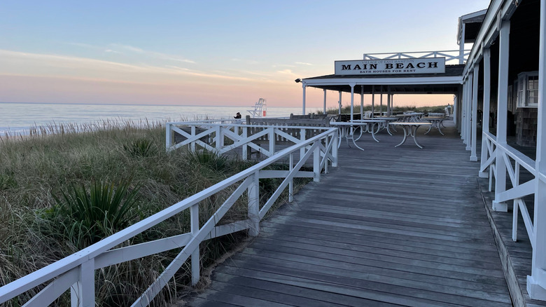 View of the Main Beach hut in East Hampton