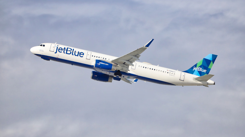 JetBlue airplane taking off