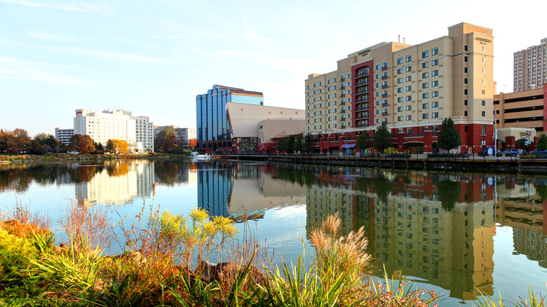 Buildings near the Rio Lakefront in Gaithersburg, Maryland