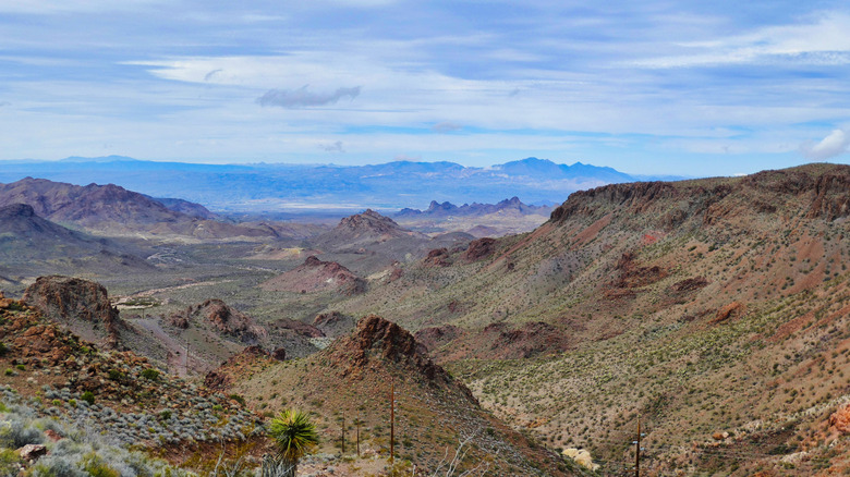 View from the Sitgreaves Pass in the Black Mountains in Arizona
