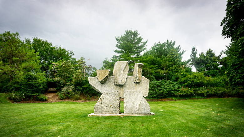 Grounds For Sculpture Park in New Jersey featuring "Sumo" by Ernest Shaw