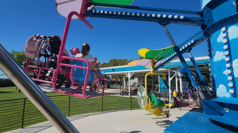 A wheelchair-accessible hang glider ride at Morgan's Wonderland in San Antonio, Texas