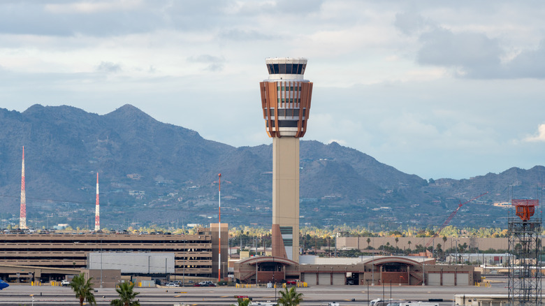 Air traffic control tower at Phoenix Sky Harbor International Airport
