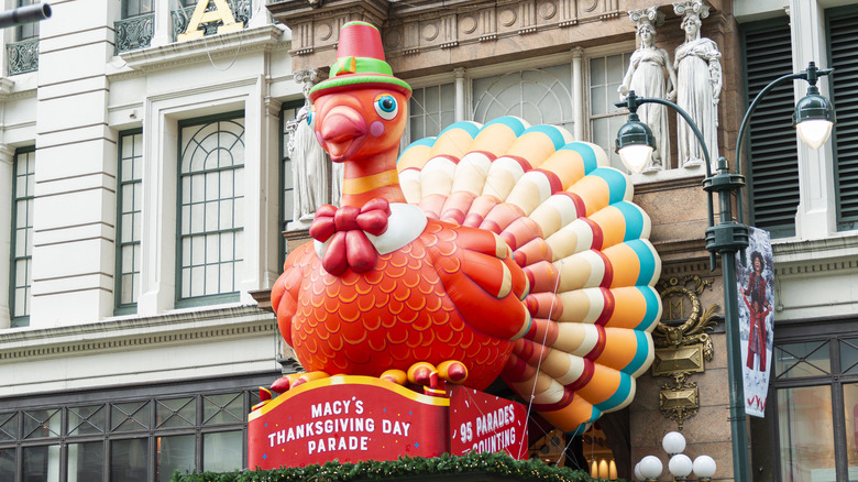 Turkey balloon at Macy's Thanksgiving Day parade