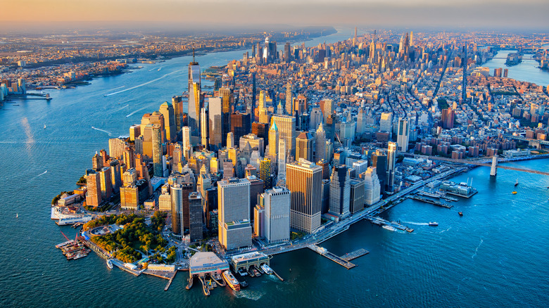 Lower Manhattan aerial shot