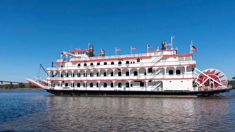 a cruise ship on the Savannah River