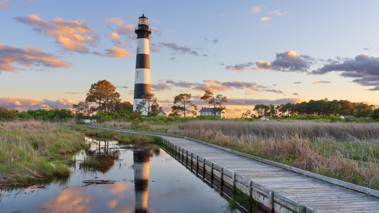 Bodie Island Light Station on the Outer Banks, North Carolina