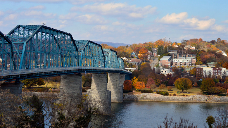 A bridge leading into Chattanooga, Tennessee