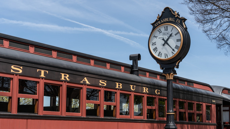A passenger car on the Strasburg Rail Road