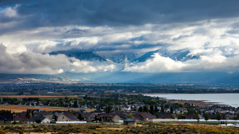 Panorama of Lehi, Utah on Lake Utah