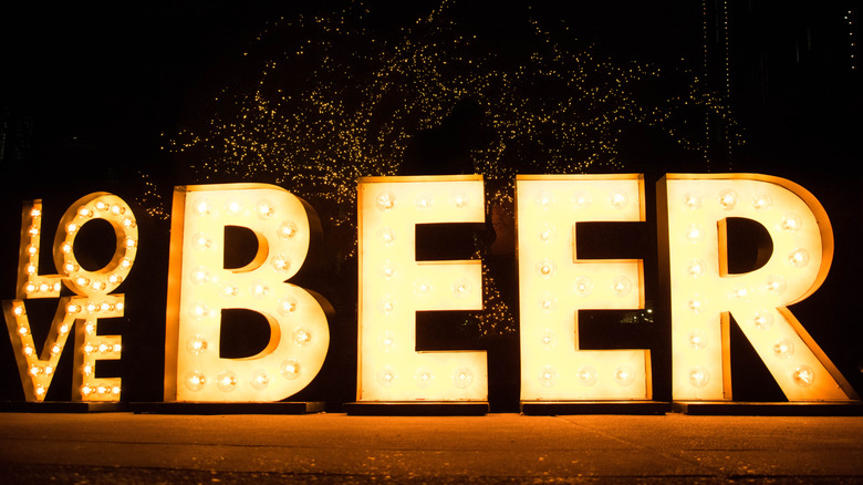 Love Beer sign at Anheuser-Busch in St. Louis