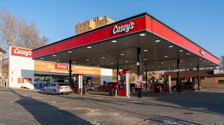 The exterior of a Casey's convenience store