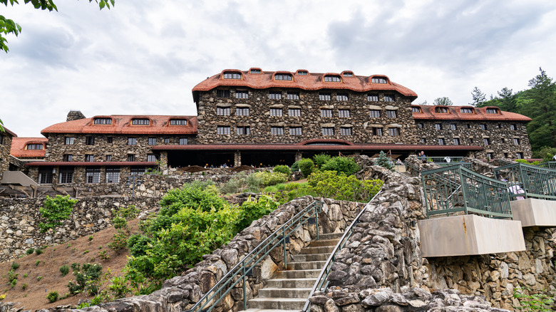The facade of the Grove Park Inn in Asheville, North Carolina.