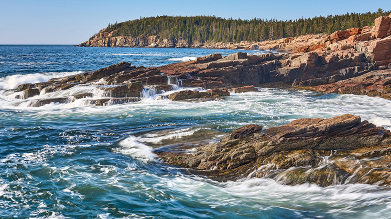 Cliffs near the Thunder Hole in Acadia National Park