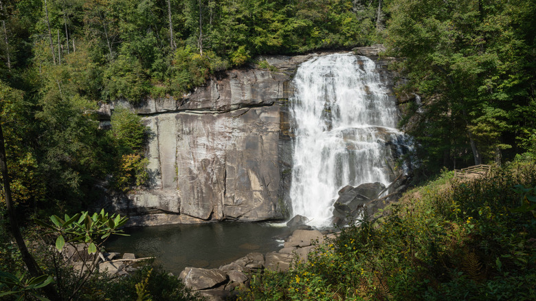Rainbow Falls in Nantahala National Forest, NC