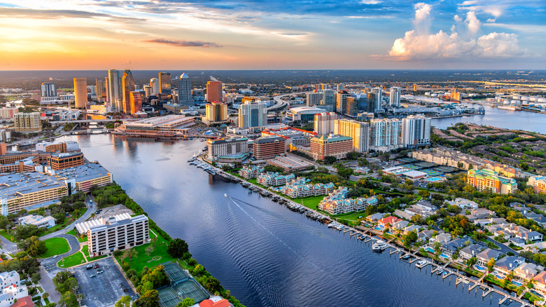 Aerial view of downtown Tampa, Florida