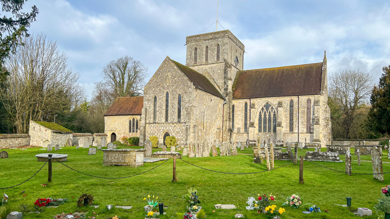 View of the Abbey Church of St Mary and St Melor, Amesbury