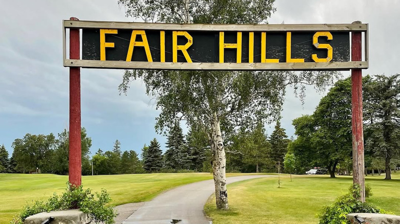 A vintage sign at Fair Hills Resort, Detroit Lakes, Minnesota