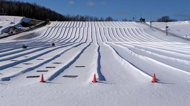 The tubing hill at Sunburst Ski Hill, Kewaskum, WI