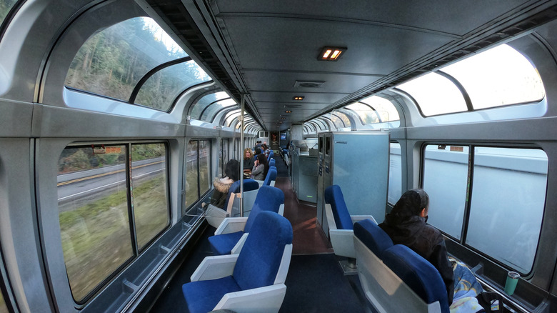 Observation car on Amtrak's Coast Starlight train