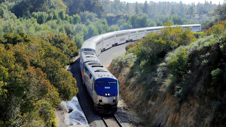 Amtrak's Coast Starlight train en route.