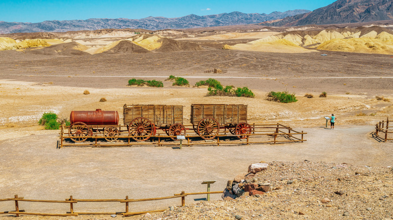 The remains of a carriage at the Harmony Borax Works, Death Valley