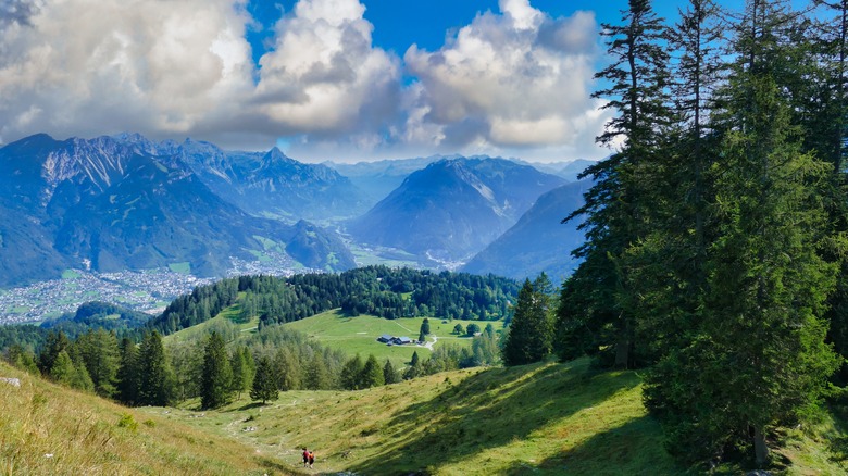 A view over the valleys and Bludenz