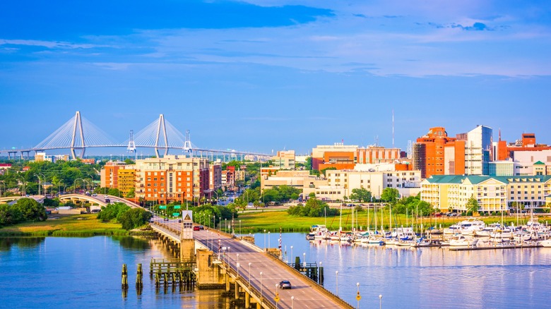 Charleston River and Charleston ciitscape in the background