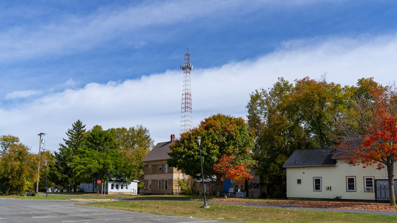 Residential area amidst lush autumn foliage near Potsdam