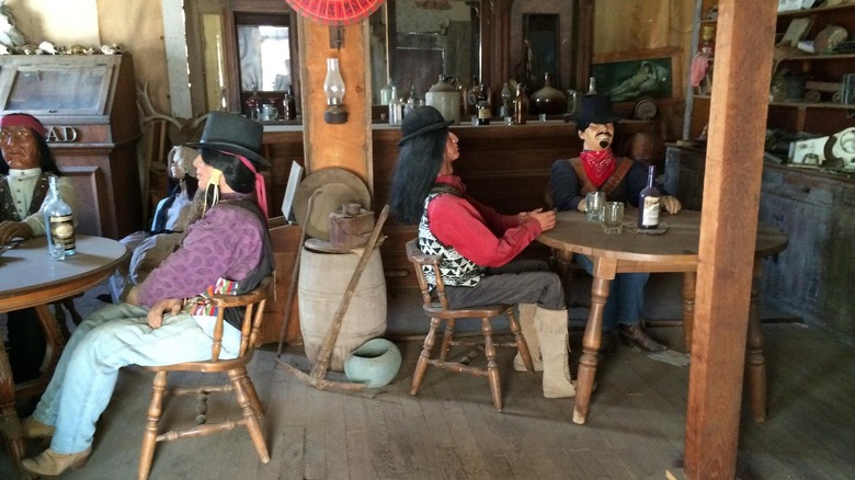 Mannequins in the saloon at the Silver City Ghost Town