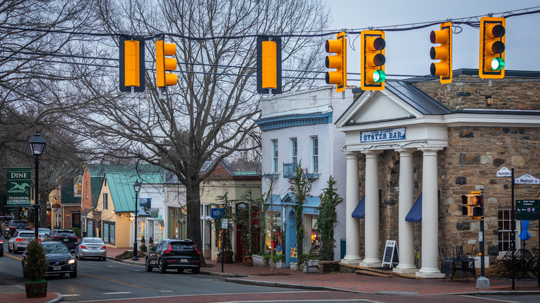 Charming town street in Middleburg