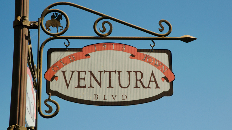 Old Town Ventura Boulevard sign in Camarillo, California
