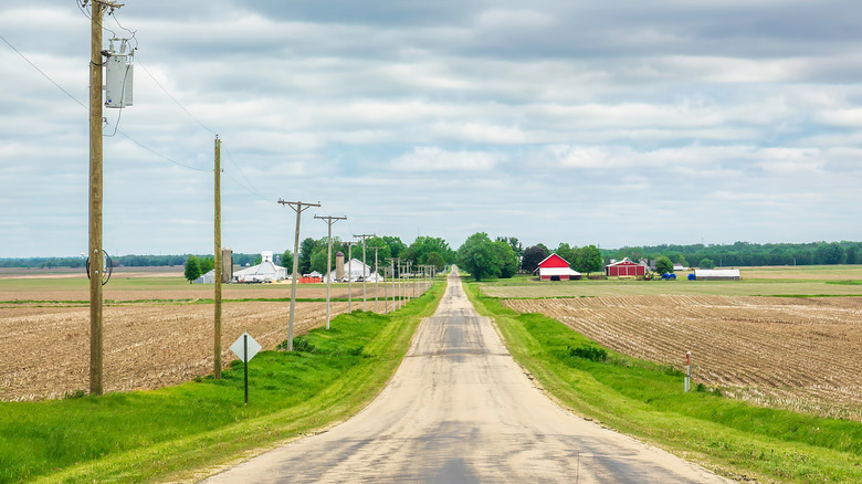 Rural road in Illinois